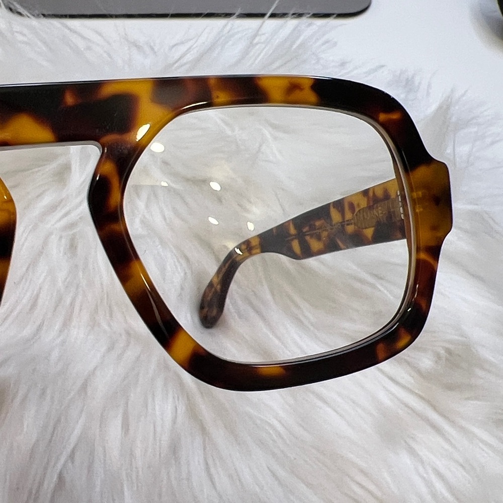 Elisa Johnson Tortoiseshell Square Oversized Eyeg… - image 2